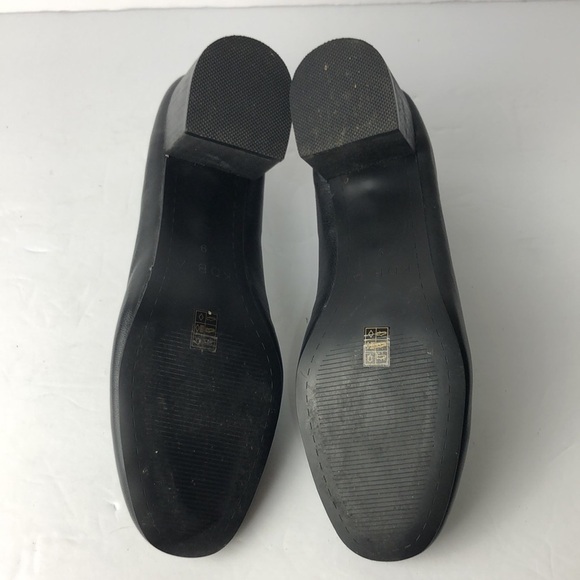 Kelsi Dagger Lott Black Leather Low Heels 9 - Picture 10 of 11